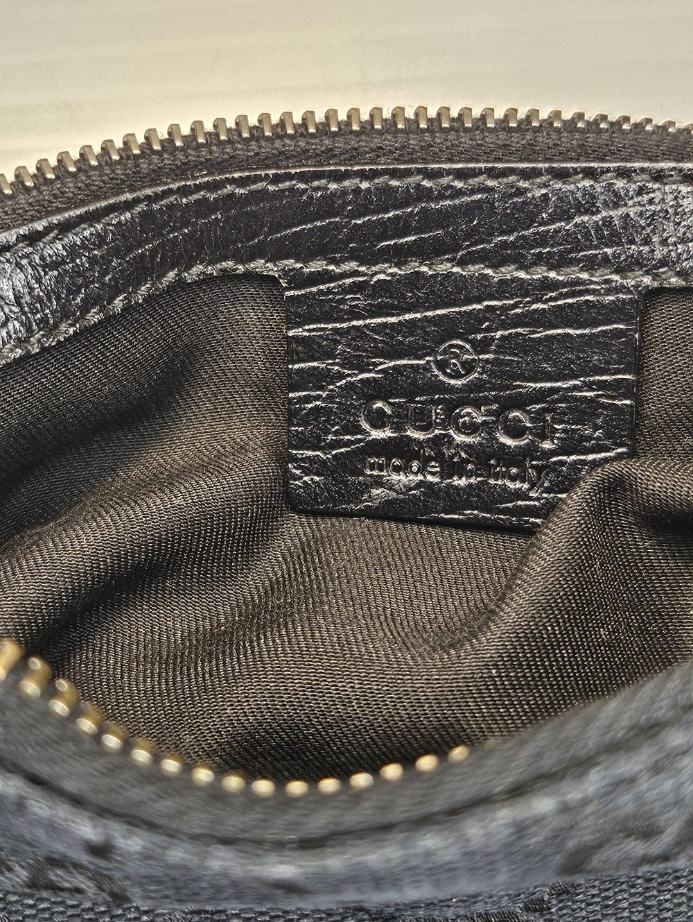 Authentic Gucci Black GG Canvas Horsebit Hobo Shoulder Bag Medium - Picture 14 of 16